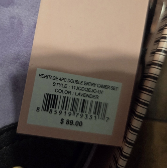 Juicy Couture Lavender and Black Bag Set - Picture 7 of 11